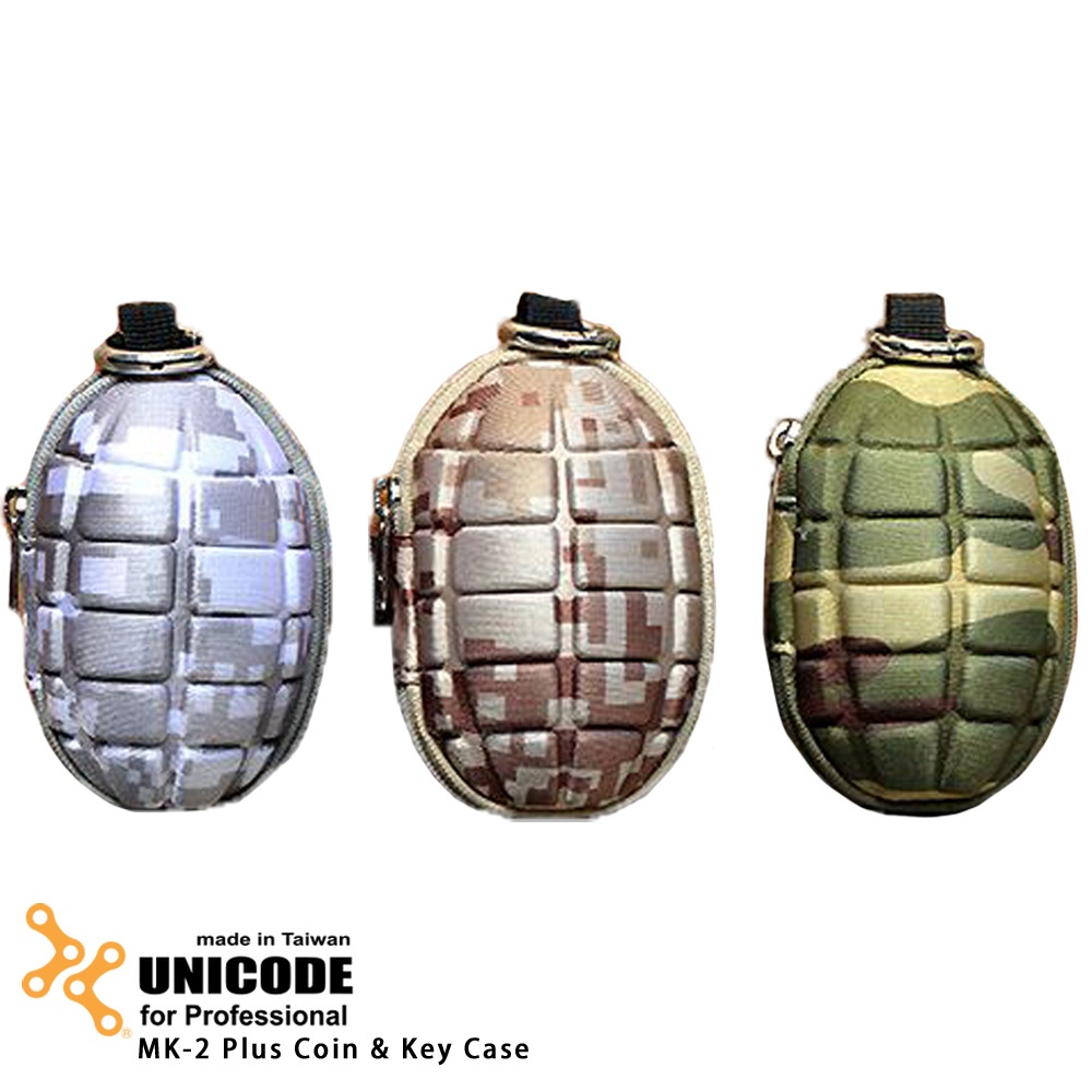 UNICODE 手榴彈零錢包 MK-2 Plus Coin &amp; Key Case 雪地迷彩可收納鑰匙/零錢/耳機 等雜物