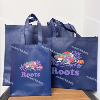 ROOTS 購物袋 環球 【特大會用箱子】 花卉購物袋 環保袋 VIP 提袋 紀念 限定版 超限量 50週年購物袋