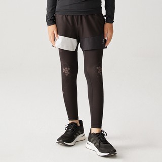 【BATIS 巴帝斯】慢跑保暖防護legging - 男童 - 一色-2023AW