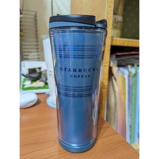 -搬家斷捨離-日本星巴克藍條紋隨行杯16oz