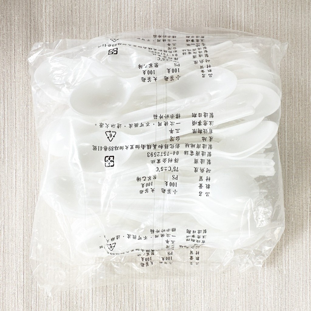 塑膠白大茶匙100入 台灣製造 附發票 居家生活 五金 餐具 免洗餐具 免洗湯匙 一次性餐具
