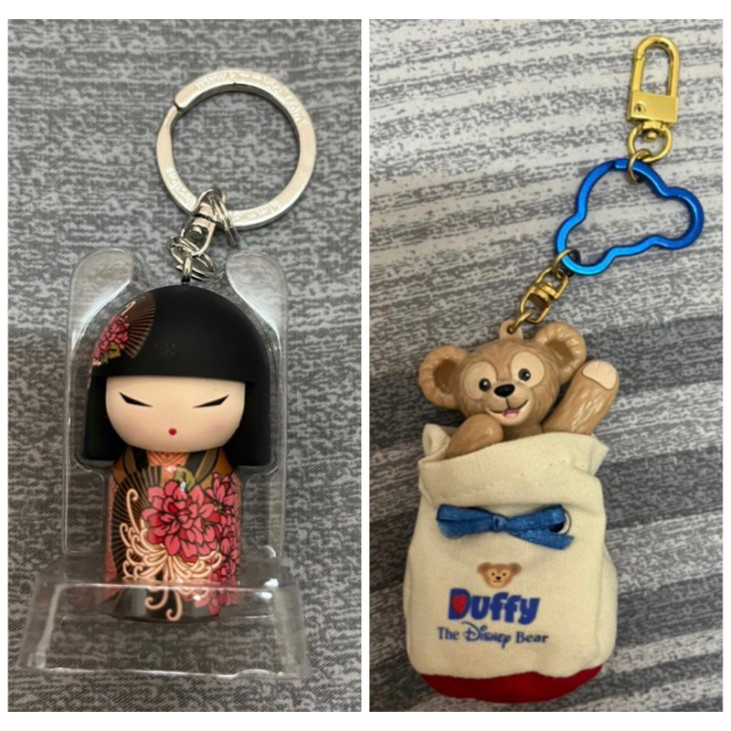 鑰匙圈 香港迪士尼 Duffy達菲熊 /Kimmidoll日本和服祈福娃娃公仔.