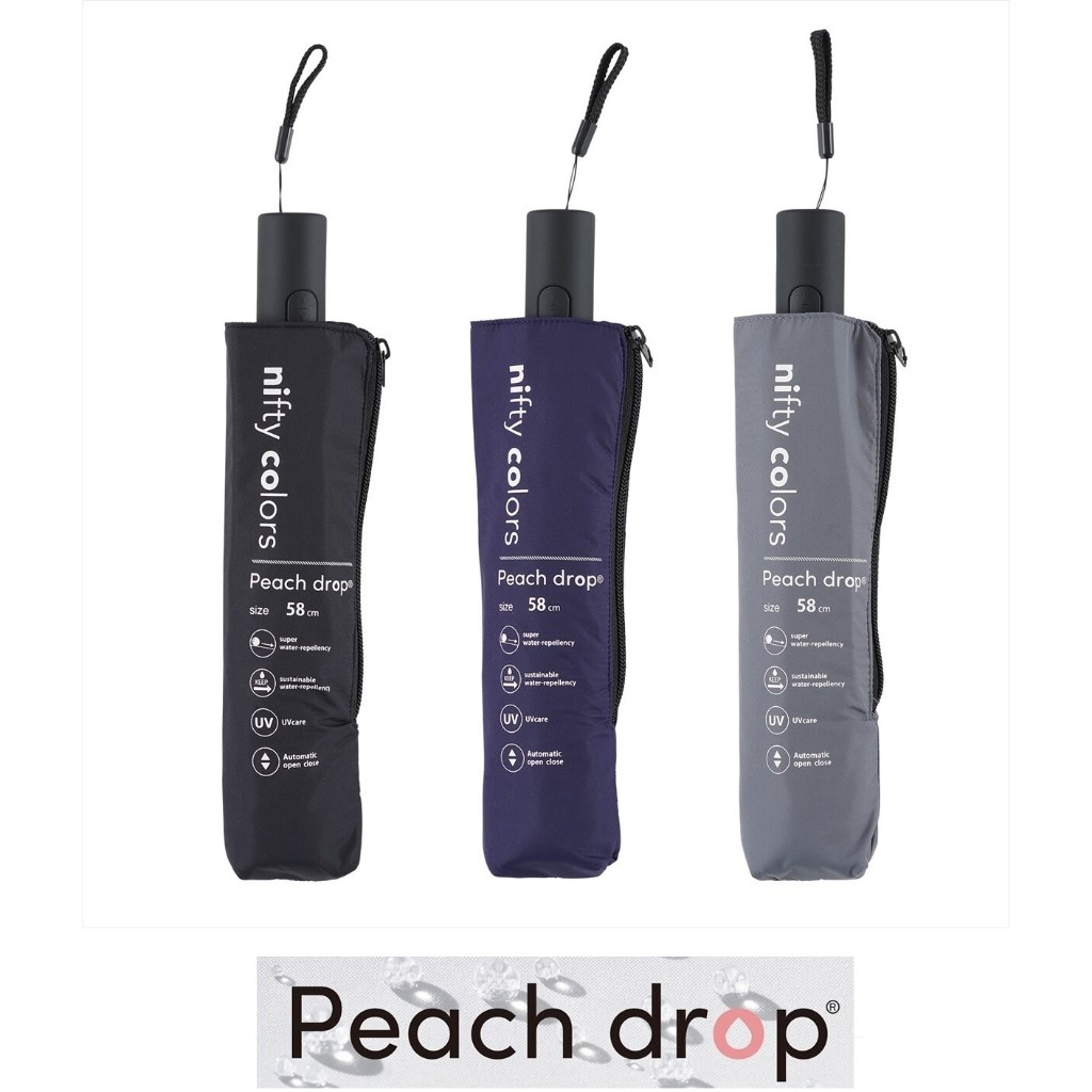 ✨現貨+預購✨日本品牌 nifty colors Peach drop 超防水自動傘 晴雨兩用自動傘