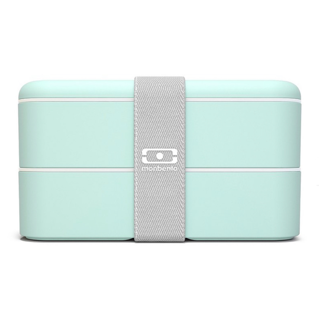 法國 MONBENTO-雙層餐盒-馬卡龍綠(限量商品）法國設計質感便當盒