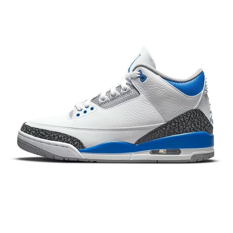 Air Jordan 3 " Racer Blue " 爆裂紋 小閃電 白藍 男款 CT8532-145 現貨