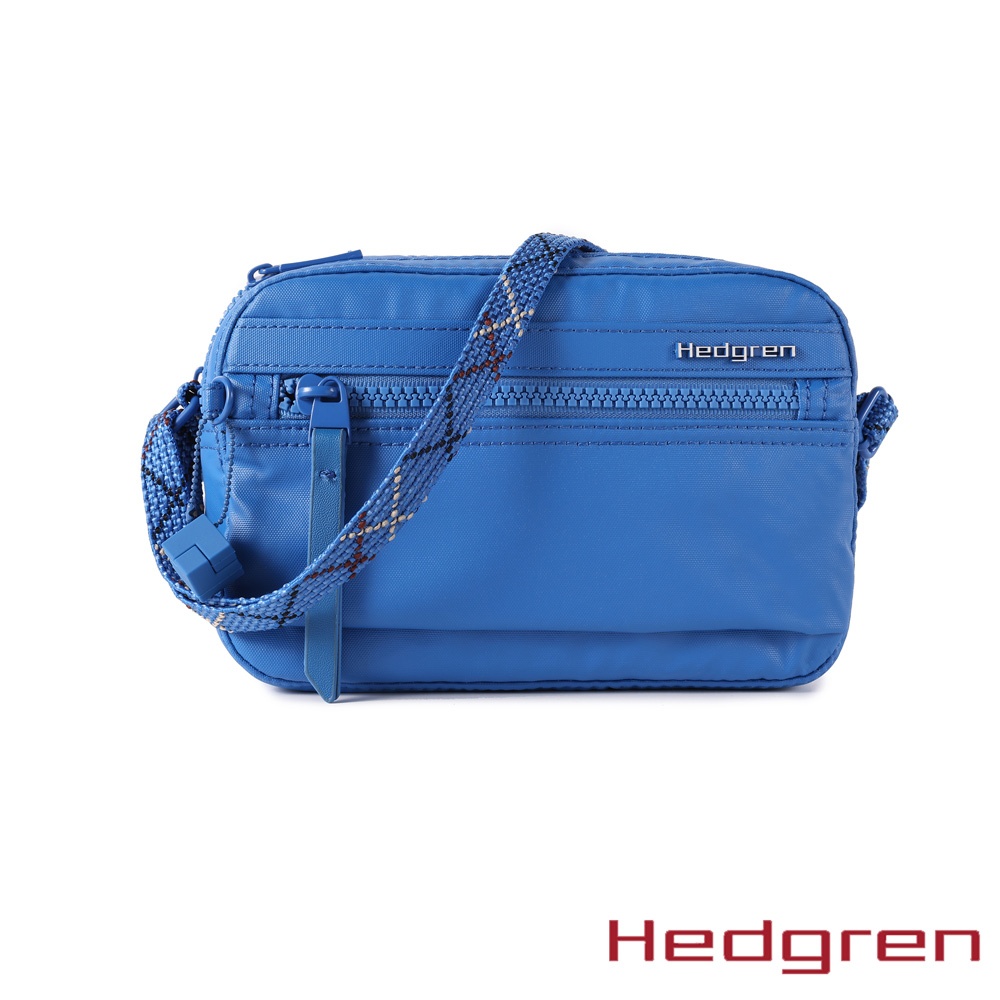 Hedgren INNER CITY系列 RFID防盜 迷你輕巧 側背包 摺紋藍