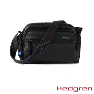 Hedgren INNER CITY系列 RFID防盜 雙側袋 側背包 摺紋黑