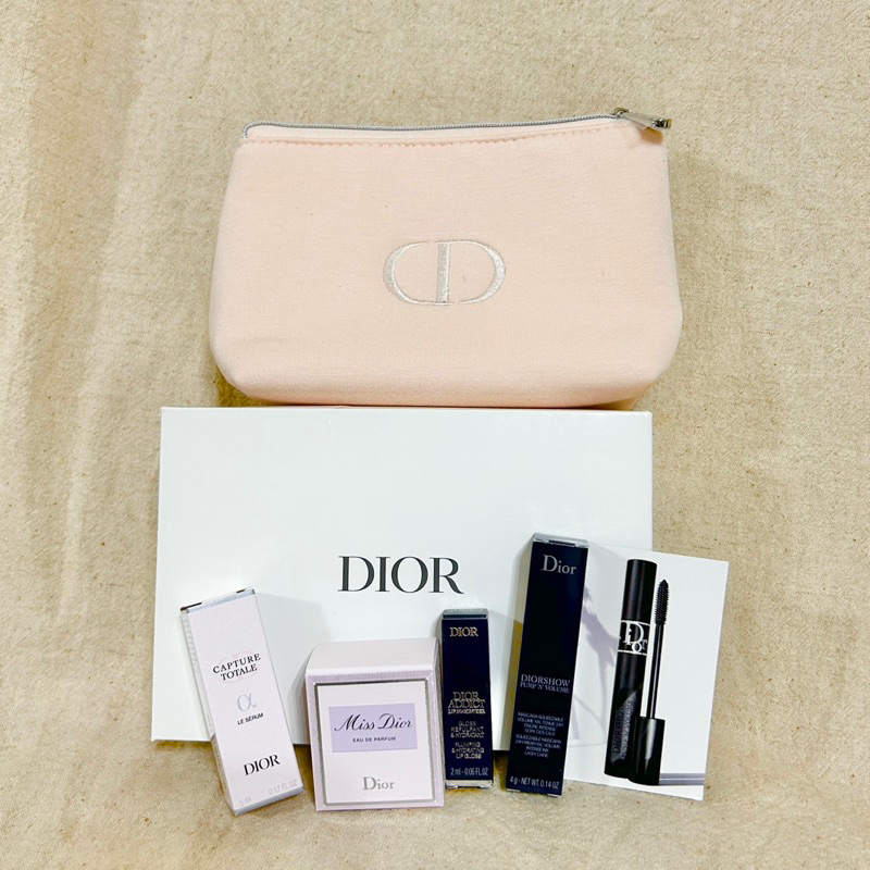 Dior 滿額禮化妝包+小樣 彩妝滿額禮 （附專櫃紙袋）交換禮物 生日禮物