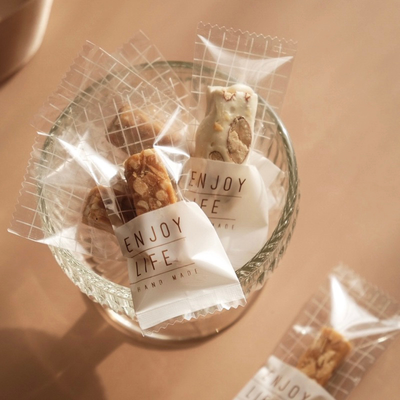 【麥歡樂】台灣製 糖果袋 奶油格子 牛軋糖 軟糖 包裝袋 封口袋 機封袋 電子發票【烘焙材料】
