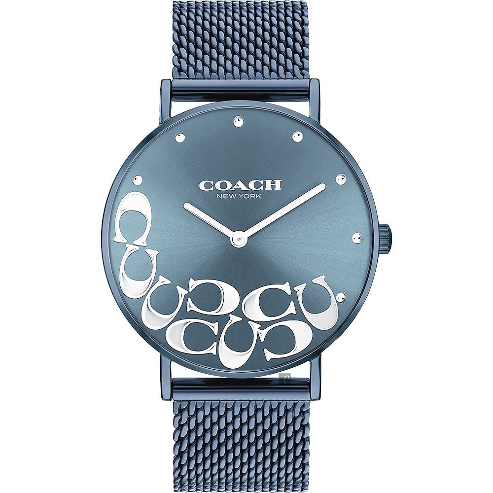 【COACH】大C經典時尚米蘭帶女錶 CO14503824 37mm 現代鐘錶