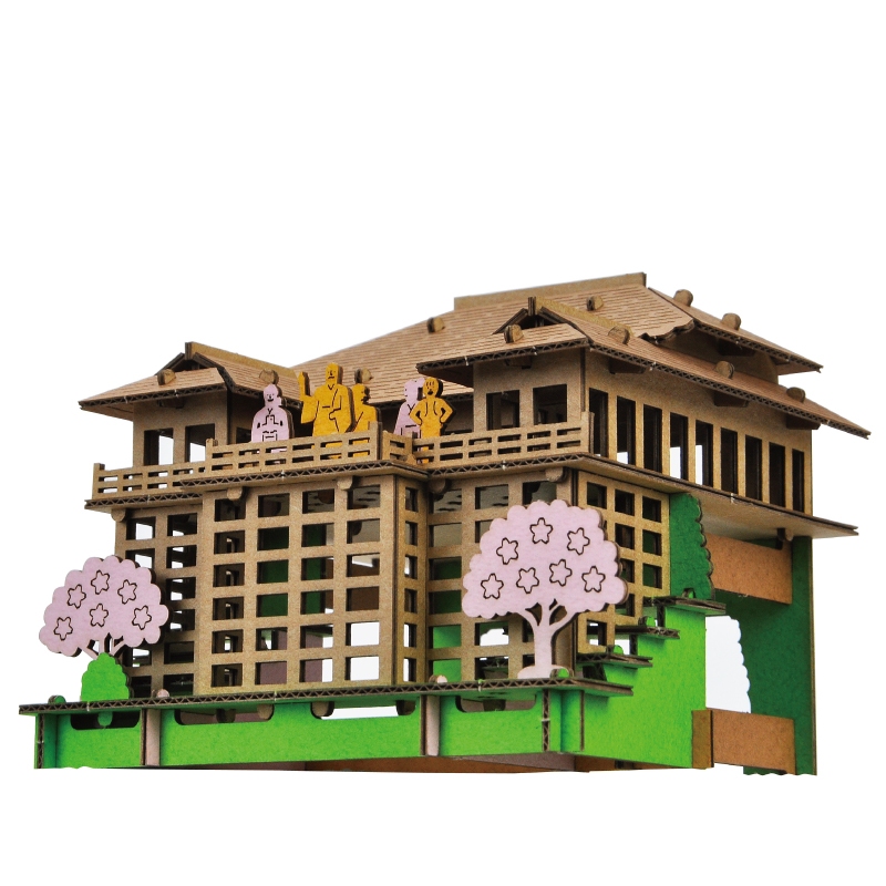【hacomo】建築紙模型 PUSU 3D系列 日本清水寺 日本 DIY 紙模型 組裝