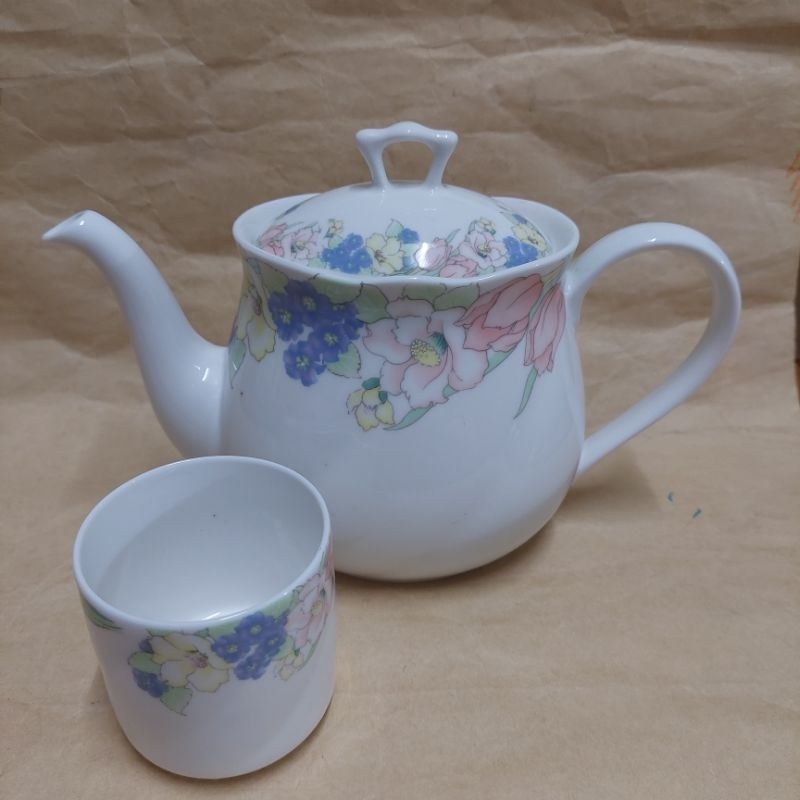 大同窯 陶瓷 茶具組 1茶壺+10個杯子