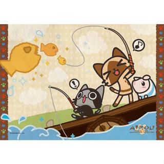 108-539 絕版108片日本進口拼圖．魔物獵人 艾路貓 釣魚
