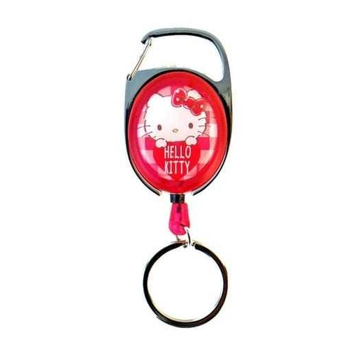 【震撼精品百貨】Hello Kitty 凱蒂貓~日本三麗鷗sanrio KITTY伸縮鑰匙圈 鎖圈-粉*12726