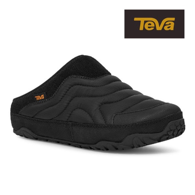 (元二商店）TEVA 女款ReEmber Terrain 防潑水菠蘿麵包鞋/穆勒鞋/懶人鞋黑色-TV1129582BLK