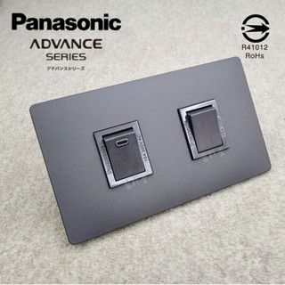 新品 最薄 日本製 雙開 清水模 面板 ADVANCE 國際牌 Panasonic 開關 極簡風 工業風 鋼鐵灰 無印