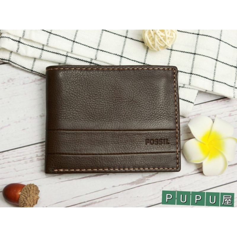 *PUPU屋* Fossil Lufkin 真皮 短夾 皮夾 SML1392201 全新 現貨