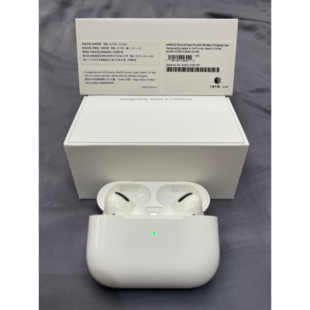 Apple Airpods pro 電池盒9成新 雙耳已換新 保至2023/11/05 單機如圖