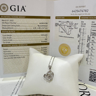 🇹🇼《台灣現貨》美國GIA證書F-vs2/3EX/NONE 30分鉑金Pt950天然鑽石項鍊、頸鏈、鎖骨鏈