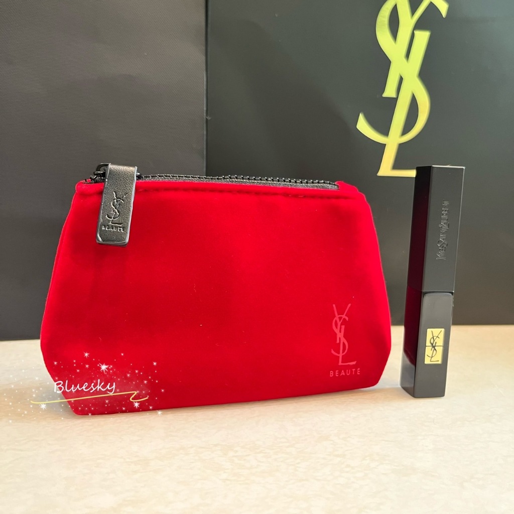 YSL 訂製紅色小化妝包