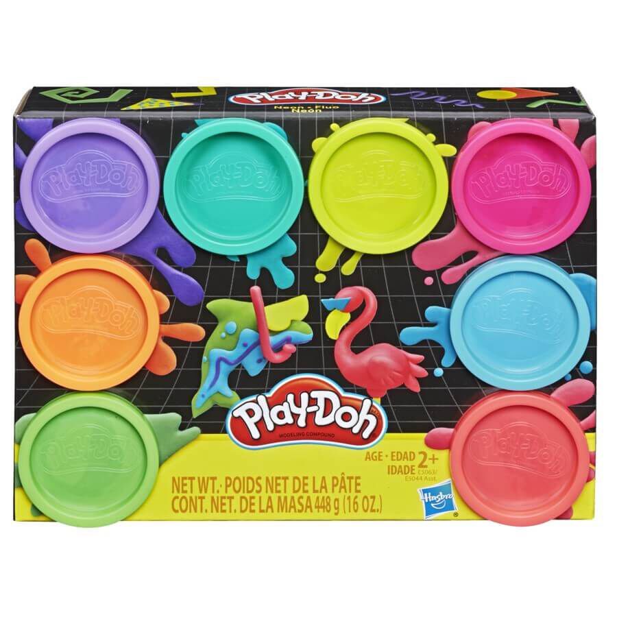 Hasbro Play-Doh 培樂多 八色黏土組 霓虹派對