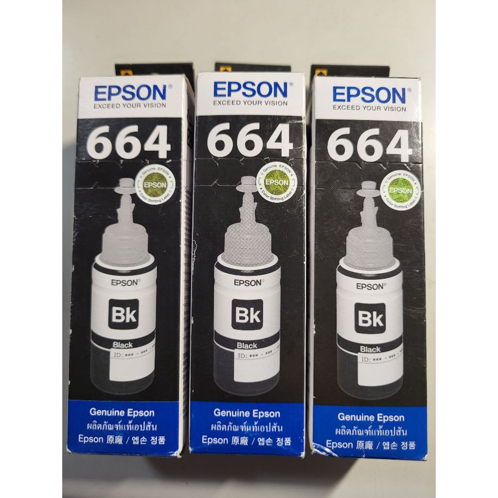 EPSON 愛普生 664 T664 T664100 黑色全新原廠盒裝填充墨水(已過期)