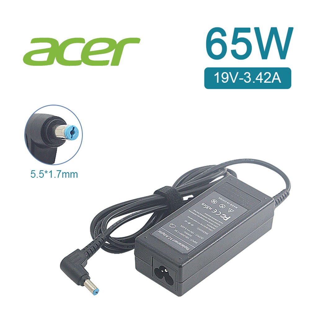充電器 適用於 宏碁 Acer 電腦/筆電 變壓器 5.5mm*1.7mm【65W】19V 3.42A 長方型