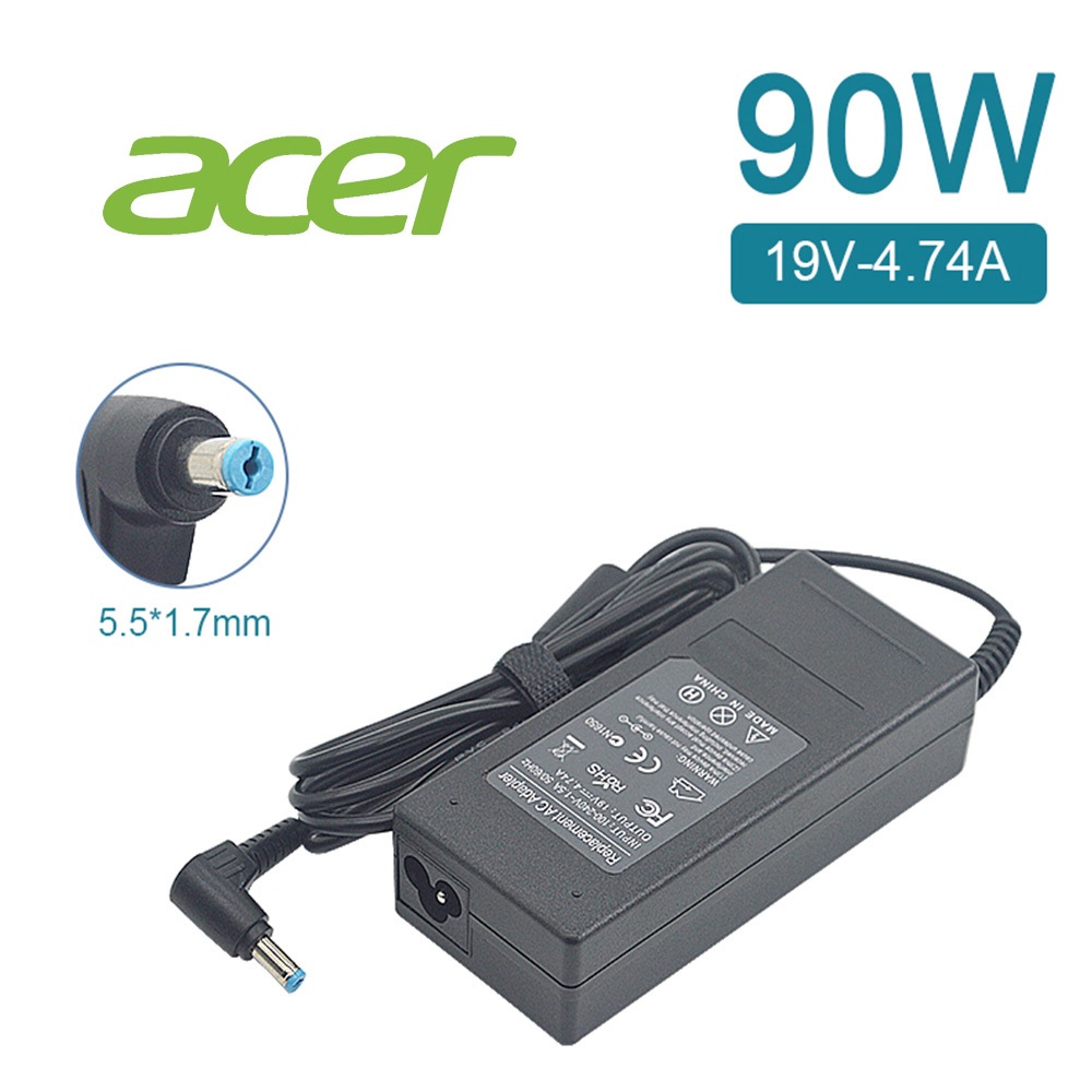 充電器 適用於 宏碁 Acer 電腦/筆電 變壓器 5.5mm*1.7mm【90W】19V 4.74A 長方型