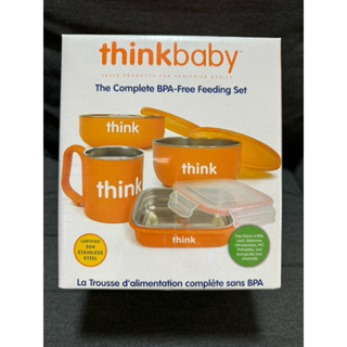 （全新包膜未拆）Thinkbaby 不鏽鋼兒童餐具組