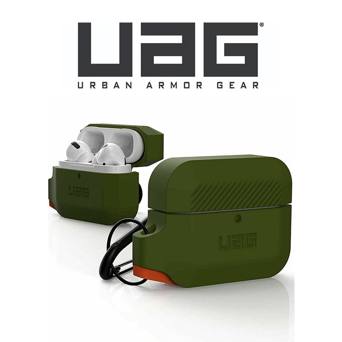 UAG AirPods Pro 耐衝擊防水防塵軟式保護殼 頂級厚矽膠材質 可拆式快掛扣設計 防撞 充電倉 充電盒 保護套