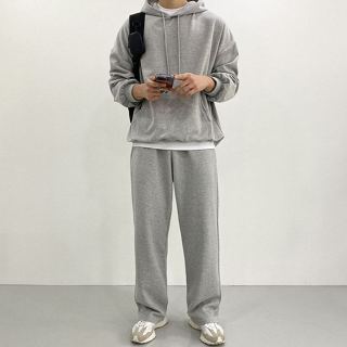 正韓連帽日常休閒套裝 連帽上衣 休閒寬褲 4色 YUPPIE 預購商品 1016