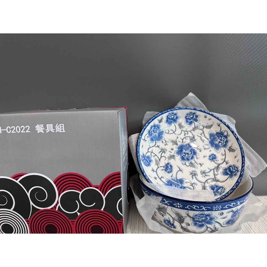 CH-C2022 日式青花餐具組四件組 餐盤 碗盤