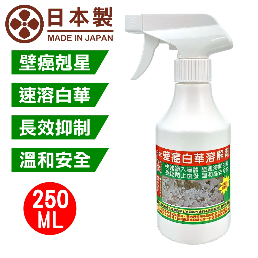 【十田修繕】日本壁癌白華溶解劑 250ML 壁癌 乳膠漆 白華 防水 批土 油漆 防水漆