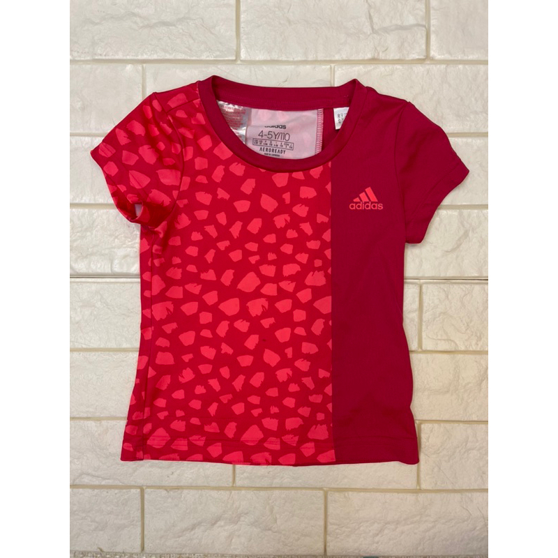 [二手]Adidas愛迪達女童短袖T恤-桃紅色 110公分 二手惜福環保