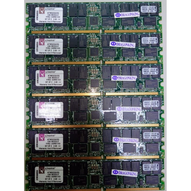 伺服器用 記憶體 Kingston 高品質 DDR 400 RAM 2GB REG ECC