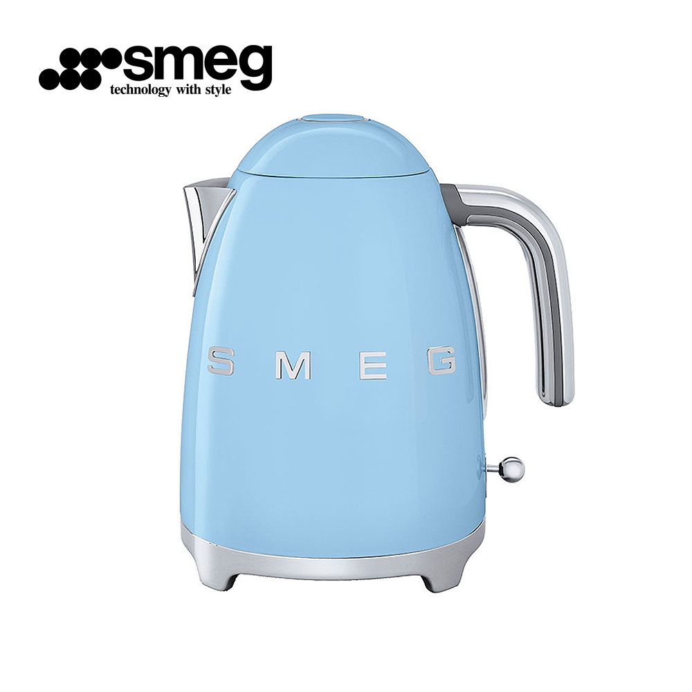 【SMEG】義大利 1.7L大容量電熱水壺-粉藍色_KLF03PBUS