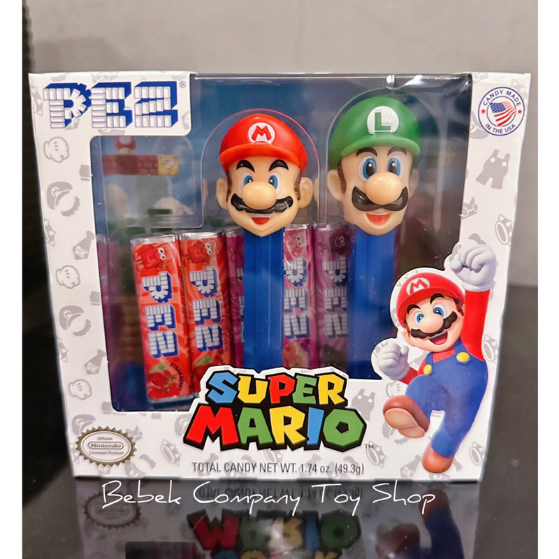 美國🇺🇸 全新 PEZ Super Mario 馬力歐 路奇 超級瑪莉 貝思 糖果盒 貝思糖 盒裝