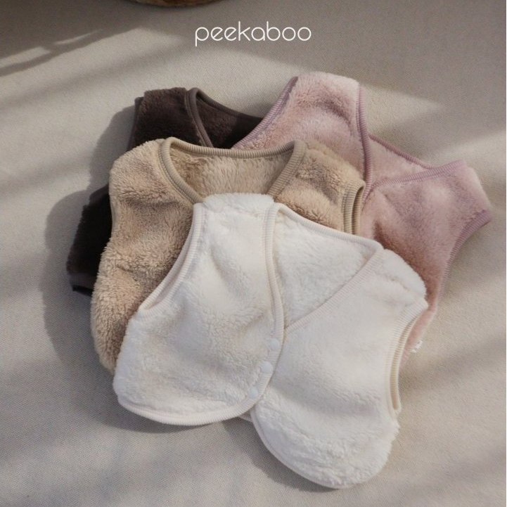 現貨∣48小時快速出貨🧺  韓國童裝 peekaboo 泰迪熊寶寶的熊背心 ✿ 兒童背心 女童背心 女童背心 正韓童裝