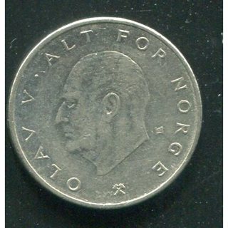 【硬幣】NORWAY (挪威), 1 KRONE , K419 , 1976 #203289 品相極美上XF+