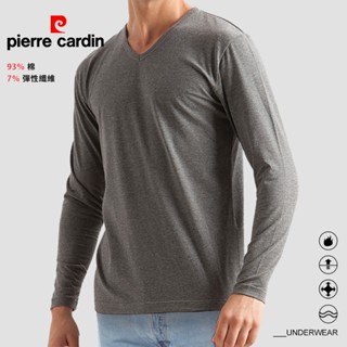 【pierre cardin 皮爾卡登】蓄熱彈力棉V領長袖-SC18222