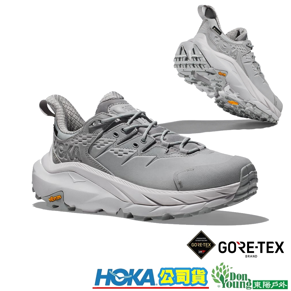 【HOKA】中性款 U Kaha 2  Low GTX 防水透氣低筒登山鞋 迷霧灰/雲雨灰