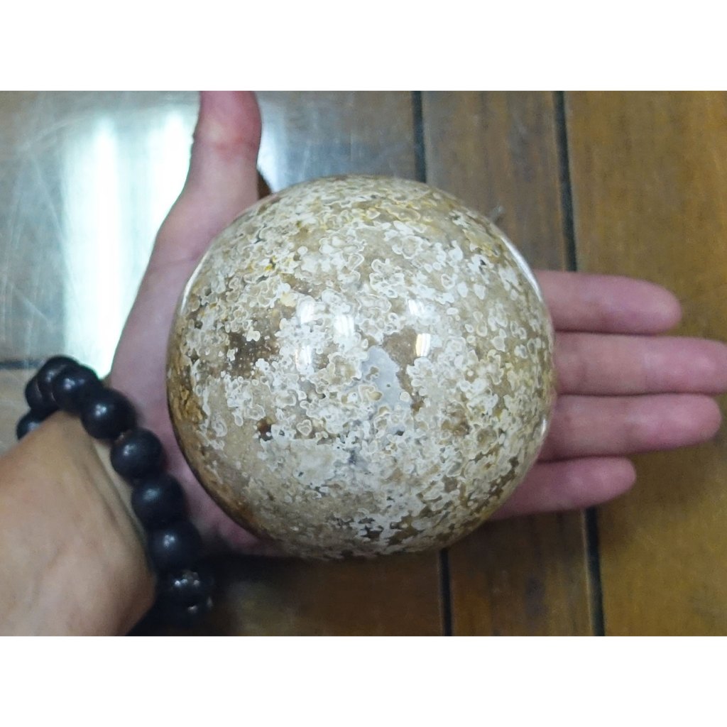 §能量礦石§ 印尼 sakura stone 珊瑚玉 櫻花石球1658.5g 直徑109mm 編號52