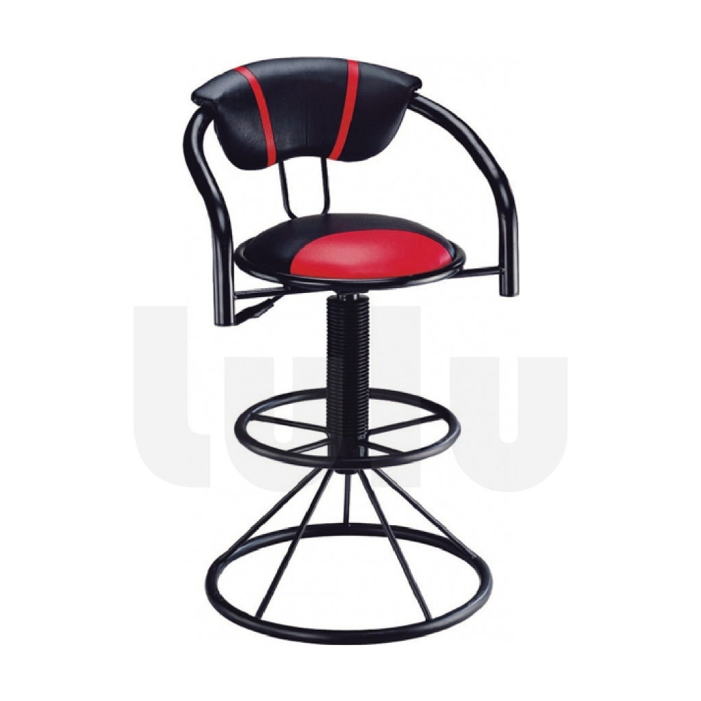 【Lulu】 吧檯椅 337-6 ┃ 紅黑色 時尚椅 餐椅 休閒椅 造型椅 洽談椅 高腳椅 升降椅 吧椅 氣壓椅 椅子