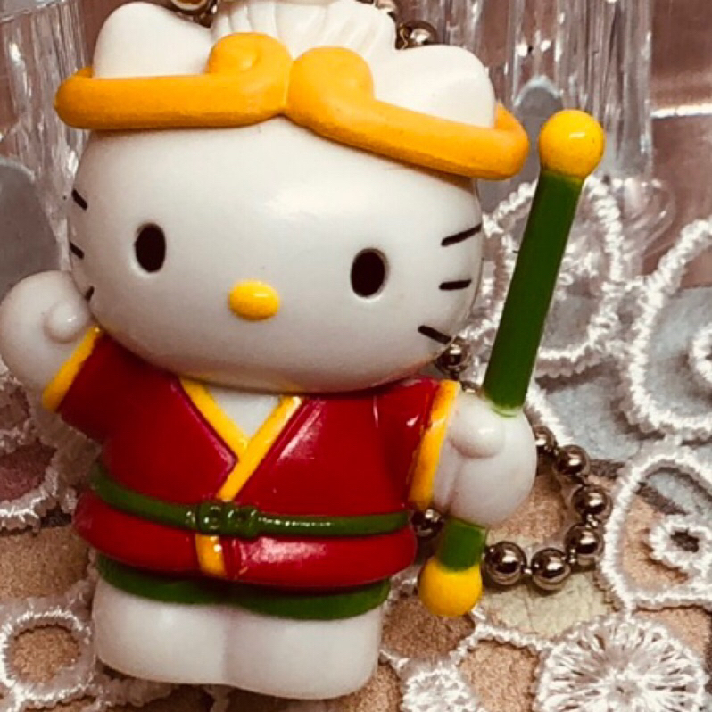 日本帶回來的早期Hello Kitty孫悟空造型鑰匙圈吊飾