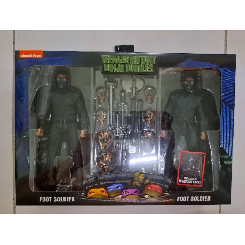 NECA 正版全新 忍者龜 1990電影版 腳足部隊+武器架 非超合金魂 SHM CCS 千值練