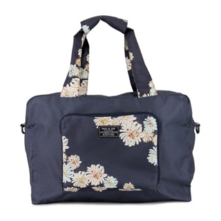 日本 PAUL & JOE ACCESSOIRES 折疊多功能旅行袋/ 33L/ Chrysantheme/ Navy eslite誠品