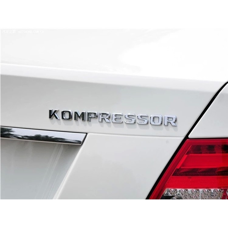 🐾賓士奔馳平治 Benz SLK R171 鍍鉻銀 KOMPRESSOR 小字1.2cm 車標 字標 字貼 同原廠款式