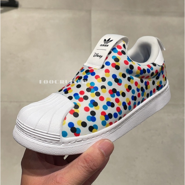 [ADIDAS] X DISNEY SUPERSTAR 360 童鞋 迪士尼 套穿鞋 米奇 HQ4078 HQ4080