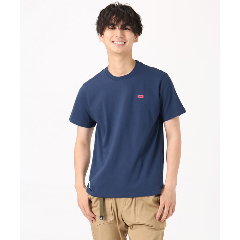 CHUMS Booby Logo Rainbow Islands T短袖上衣 深藍色-CH012389N001