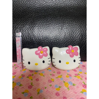 二手 Hello kitty 臉型造型點心保鮮盒/便當盒2入—2001年